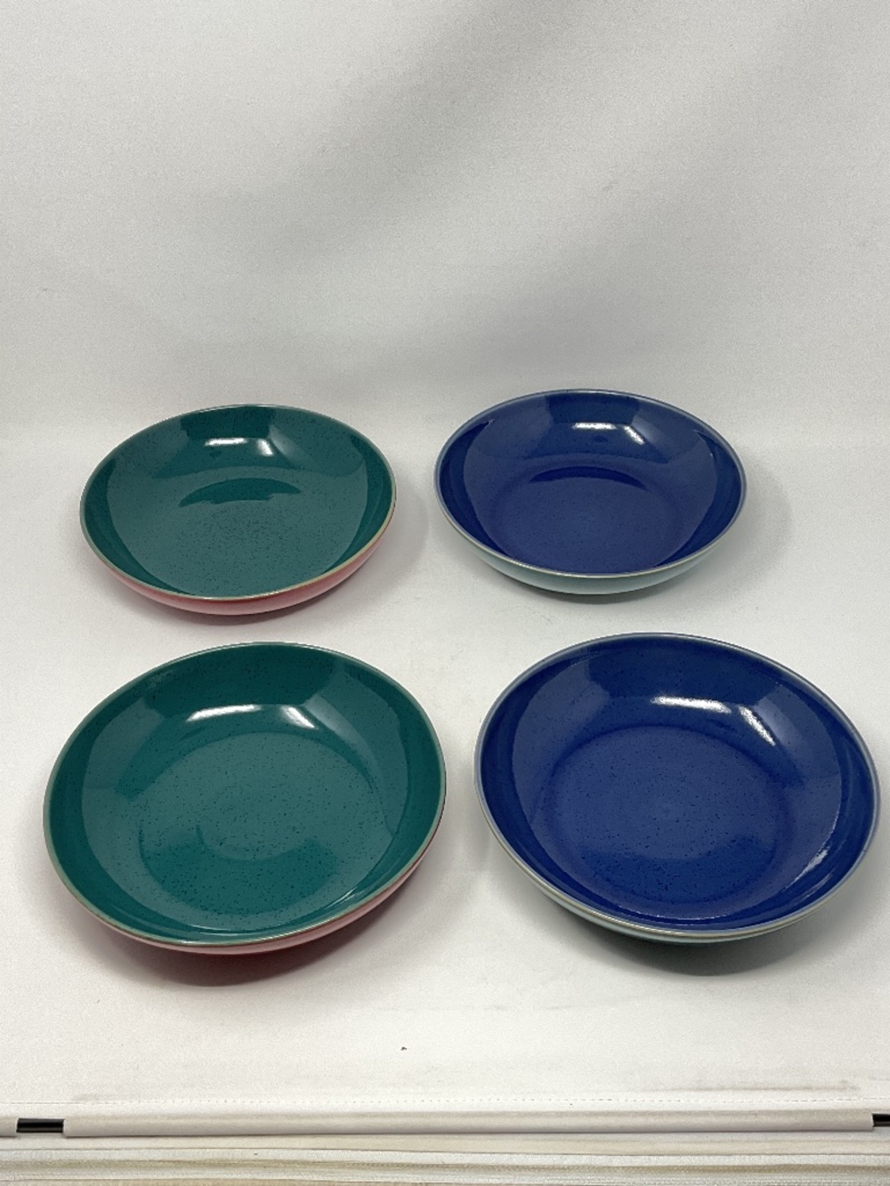 4 Denby Harlequin Individual Pasta Bowls